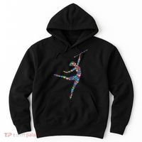 Baton Twirling Girl Silhouette Dancing Twirler Majorette Hoodie thumb 0