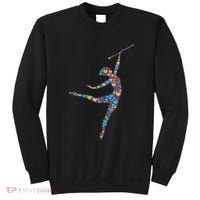 Baton Twirling Girl Silhouette Dancing Twirler Majorette Sweatshirt thumb 0