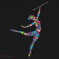 Baton Twirling Girl Silhouette Dancing Twirler Majorette Sweatshirt thumb 3