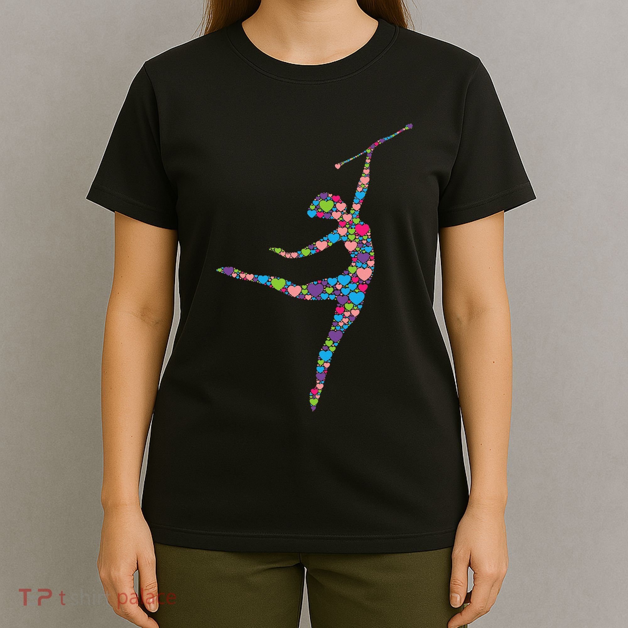 Baton Twirling Girl Silhouette Dancing Twirler Majorette T-Shirt