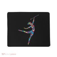 Baton Twirling Girl Silhouette Dancing Twirler Majorette Mousepad thumb 0