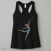 Baton Twirling Girl Silhouette Dancing Twirler Majorette Women's Tank Top thumb 3