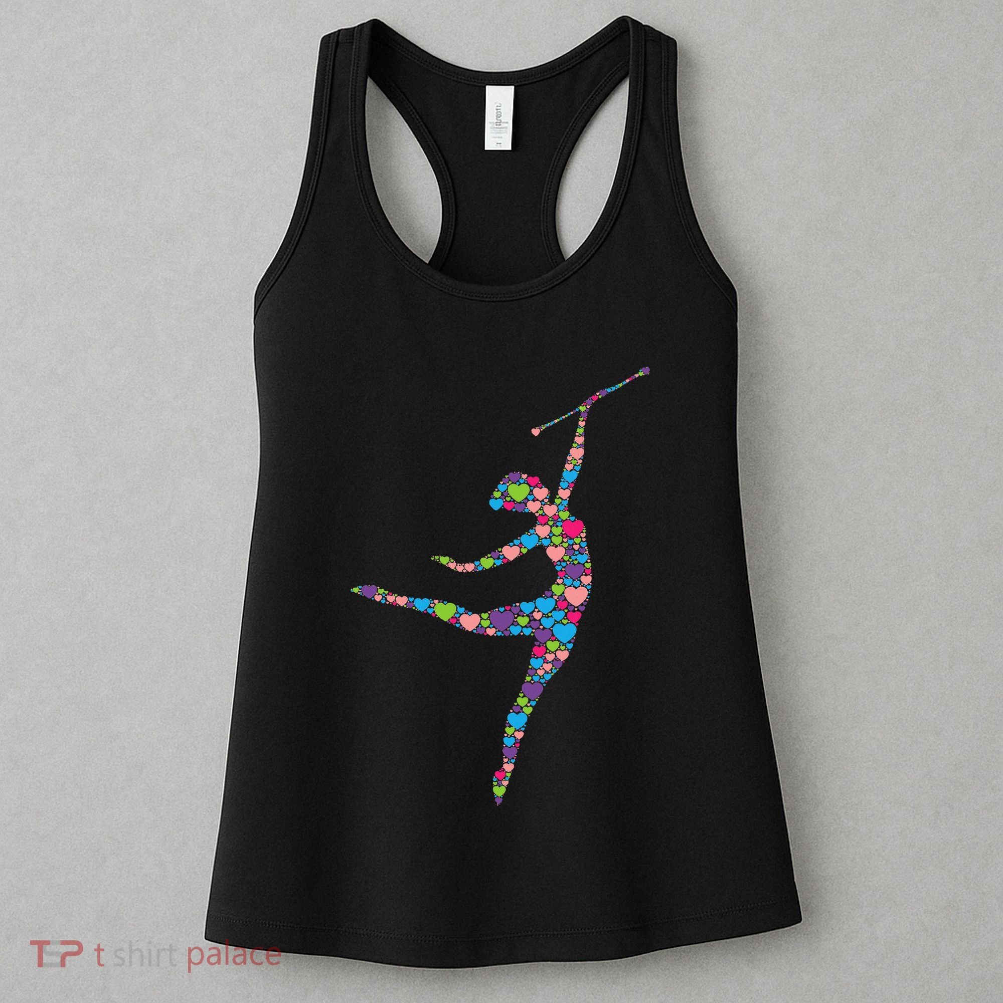 Baton Twirling Girl Silhouette Dancing Twirler Majorette Women's Tank Top