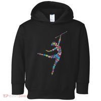 Baton Twirling Girl Silhouette Dancing Twirler Majorette Toddler Hoodie thumb 0