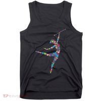 Baton Twirling Girl Silhouette Dancing Twirler Majorette Tank Top thumb 0