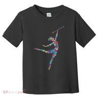 Baton Twirling Girl Silhouette Dancing Twirler Majorette Toddler T-Shirt thumb 0