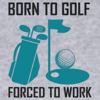 Born To Golf Forced To Work Women's Sweatshirt thumb 2