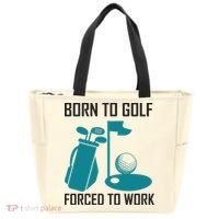 Born To Golf Forced To Work Tote Bag thumb 0