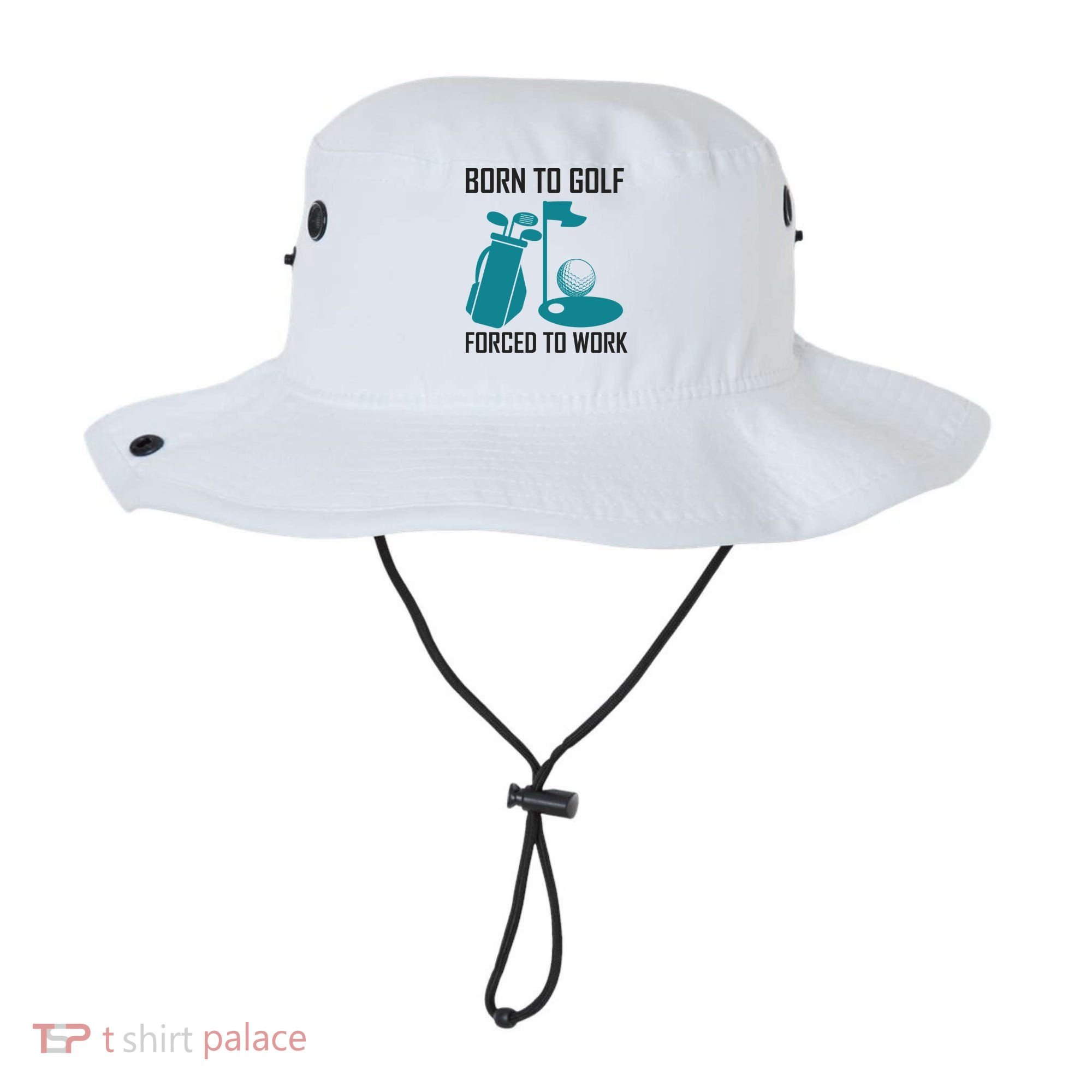 Born To Golf Forced To Work Bucket Hat
