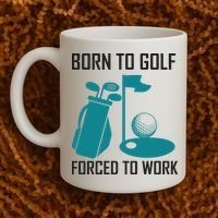 Born To Golf Forced To Work Coffee Mug thumb 2