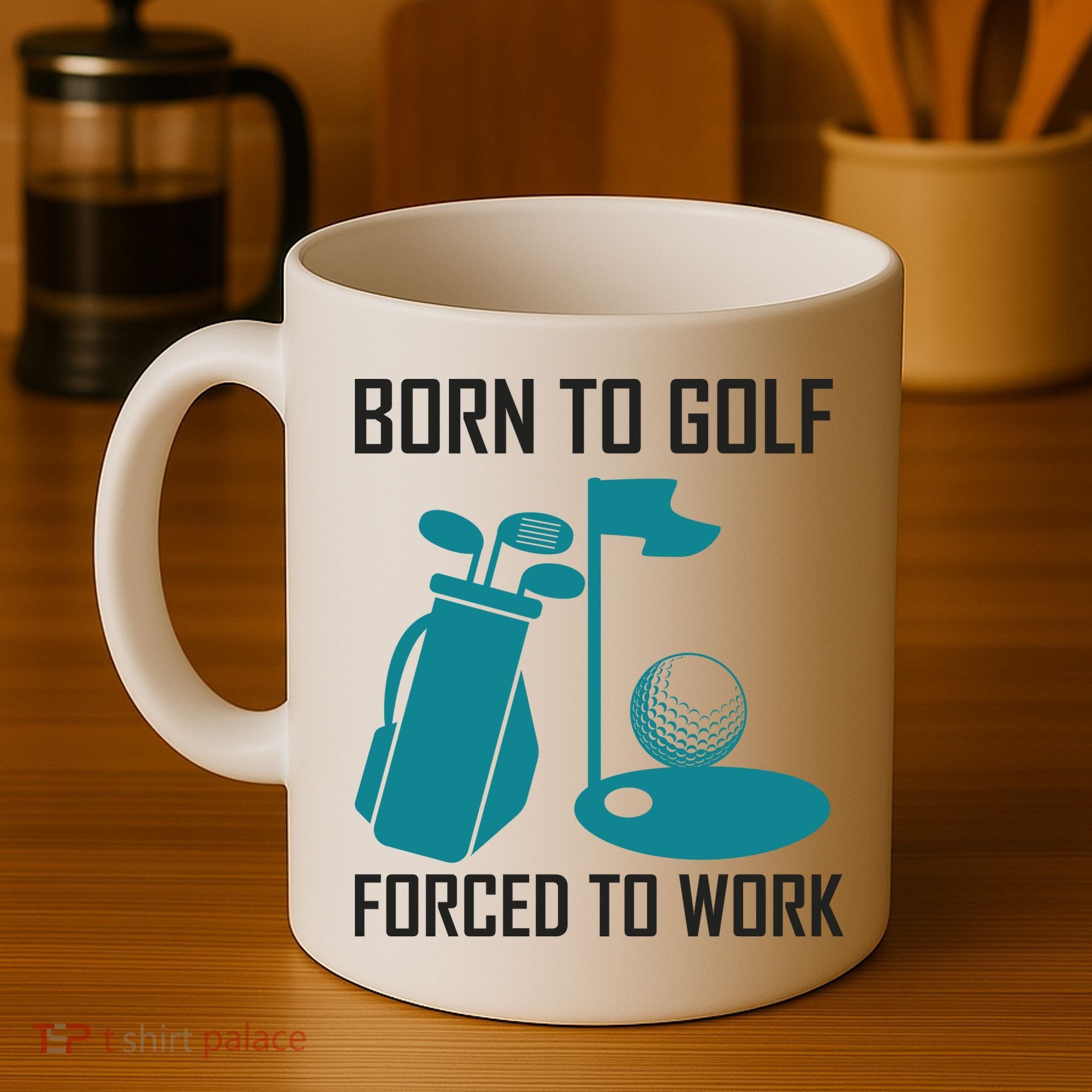 Born To Golf Forced To Work Coffee Mug