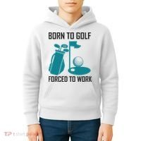 Born To Golf Forced To Work Kids Hoodie thumb 4