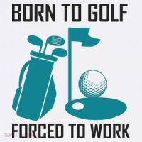 Born To Golf Forced To Work Kids Hoodie thumb 5