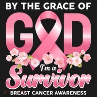 By The Grace Of God Im A Survivor Breast Cancer Awareness Women's Tank Top thumb 5