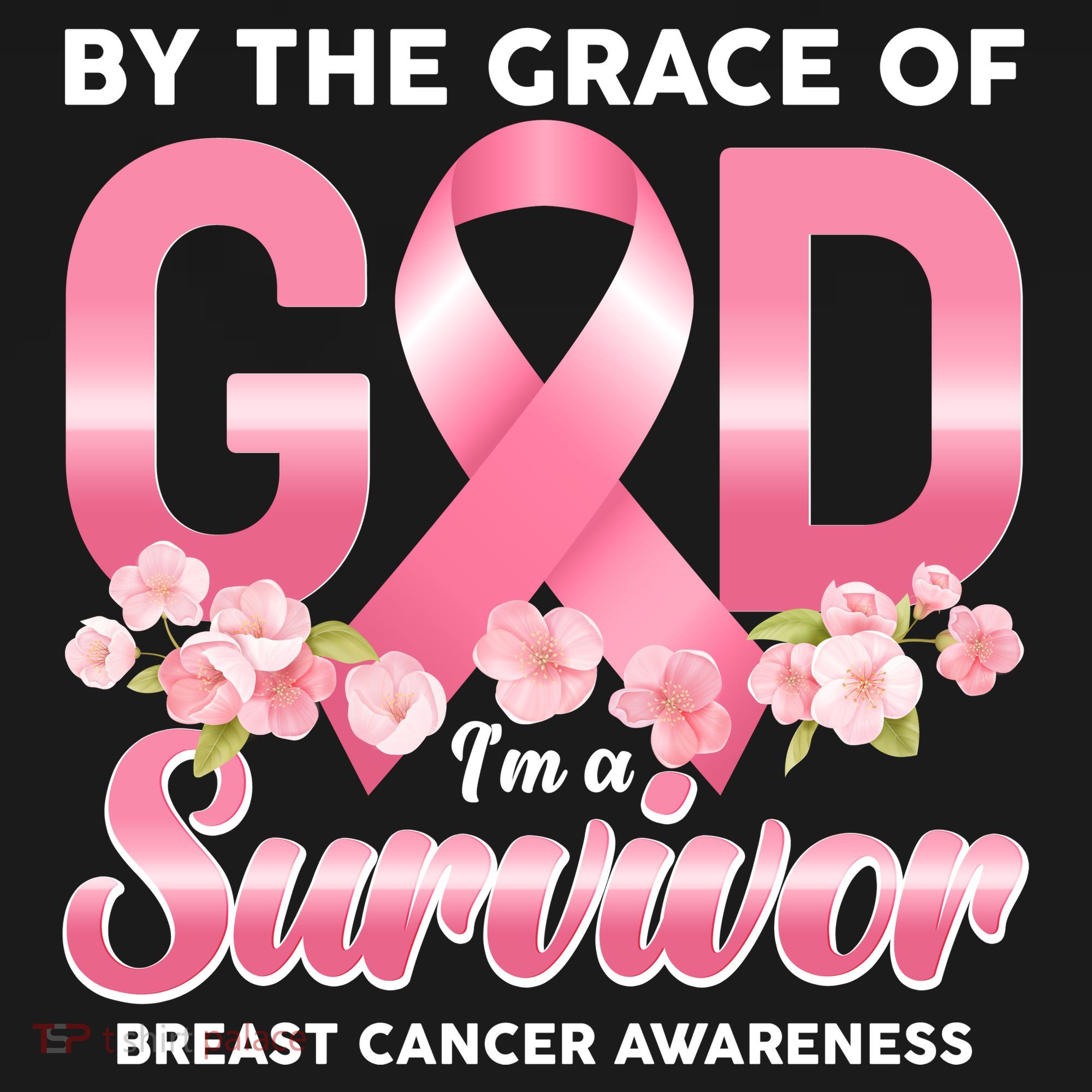 By The Grace Of God Im A Survivor Breast Cancer Awareness Women's Tank Top