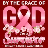 By The Grace Of God Im A Survivor Breast Cancer Awareness T-Shirt thumb 7