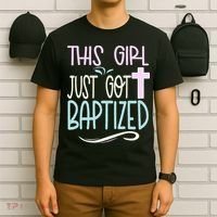 Baptism This Girl Baptized Christian 23 T-Shirt thumb 6