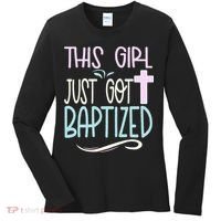 Baptism This Girl Baptized Christian 23 Women's Long Sleeve Shirt thumb 0