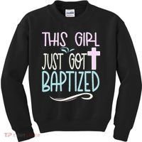 Baptism This Girl Baptized Christian 23 Kids Sweatshirt thumb 0