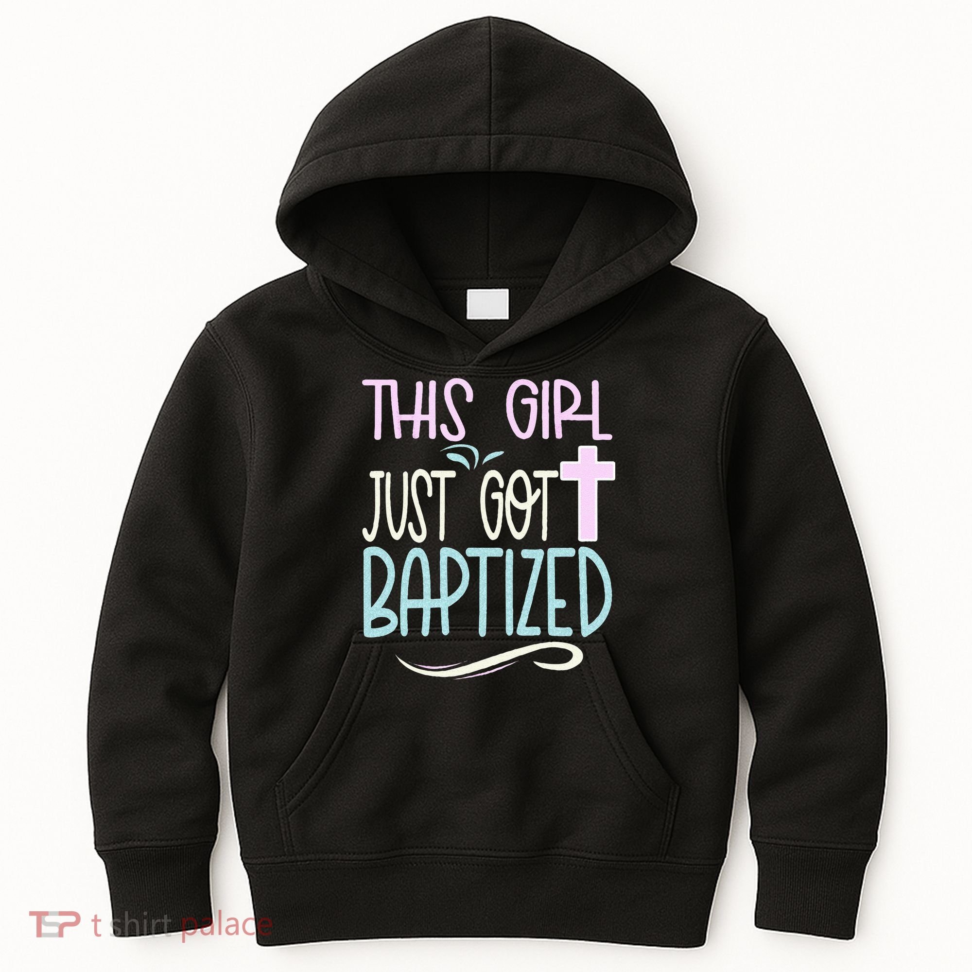 Baptism This Girl Baptized Christian 23 Kids Hoodie