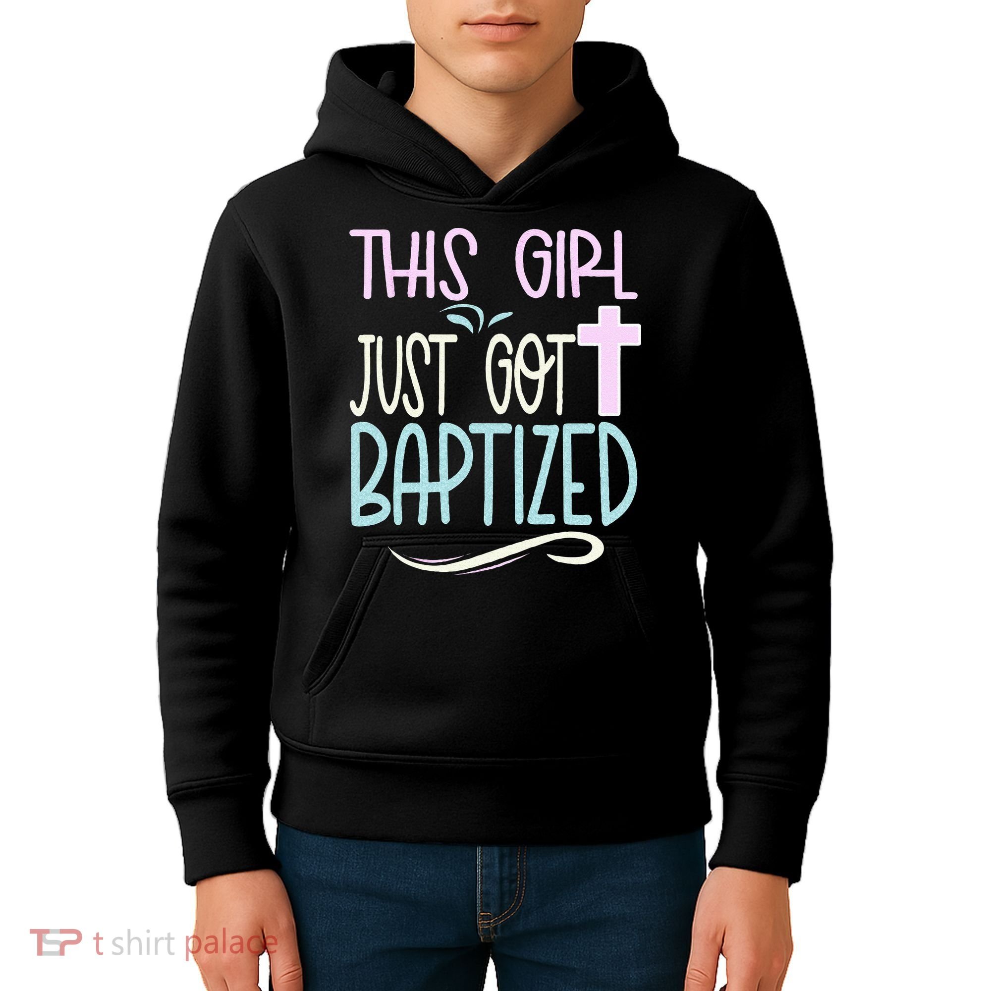 Baptism This Girl Baptized Christian 23 Kids Hoodie