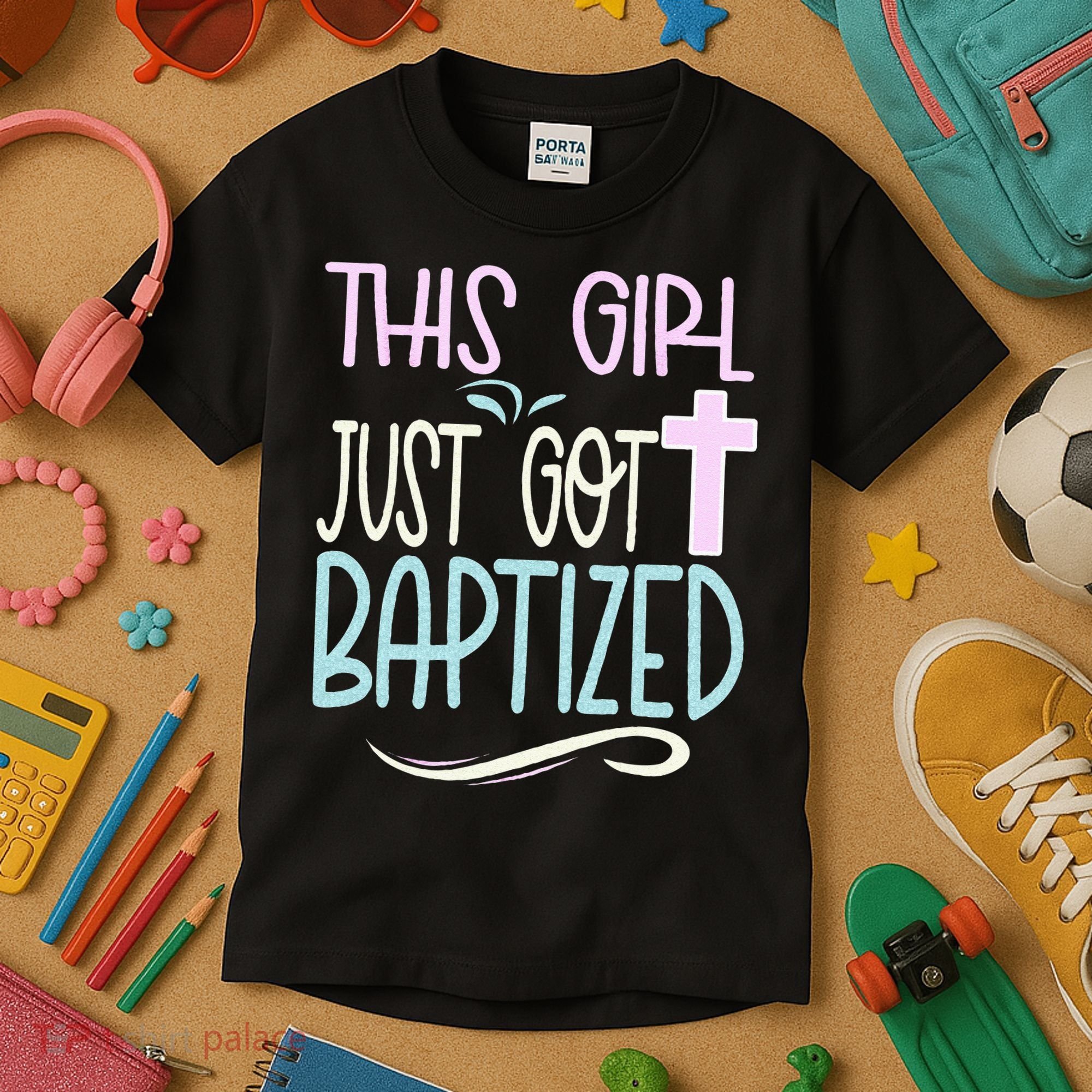 Baptism This Girl Baptized Christian 23 Kids T-Shirt