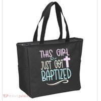 Baptism This Girl Baptized Christian 23 Tote Bag thumb 2