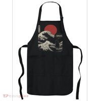 Bruh. The Great Wave Kanagawa Funny Japanese Surfing Cat Apron thumb 0