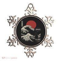 Bruh. The Great Wave Kanagawa Funny Japanese Surfing Cat Ornament thumb 0