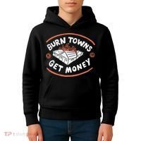 Burn Towns Get Money Kids Hoodie thumb 4