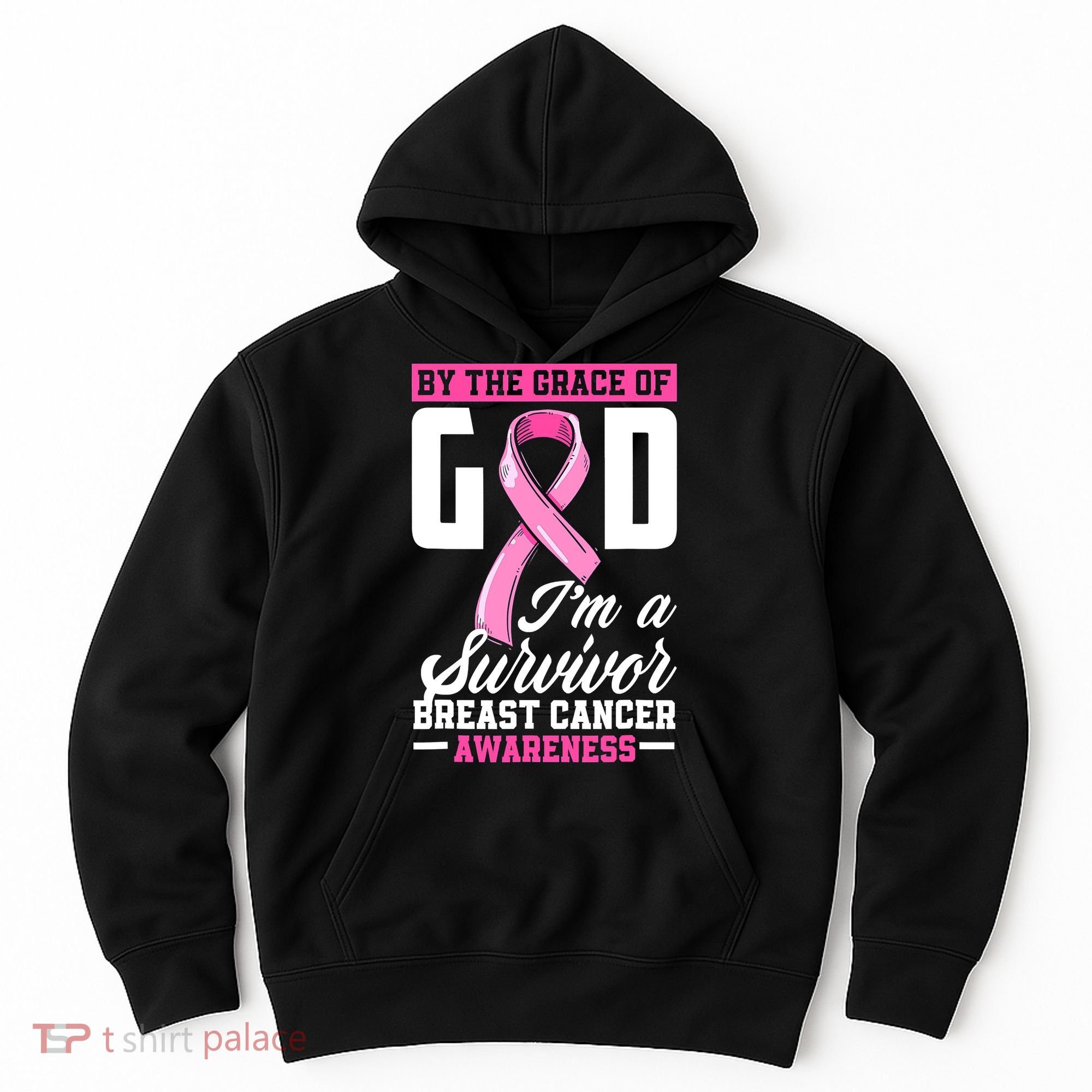 By The Grace God I'm A Survivor Breast Cancer Survivor Hoodie