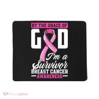 By The Grace God I'm A Survivor Breast Cancer Survivor Mousepad thumb 0