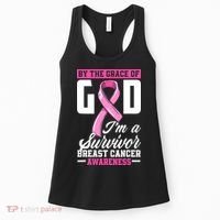 By The Grace God I'm A Survivor Breast Cancer Survivor Women's Tank Top thumb 0