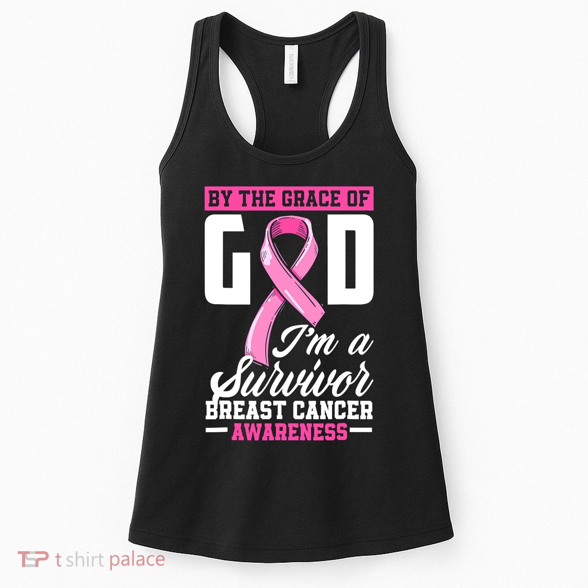 By The Grace God I'm A Survivor Breast Cancer Survivor Women's Tank Top