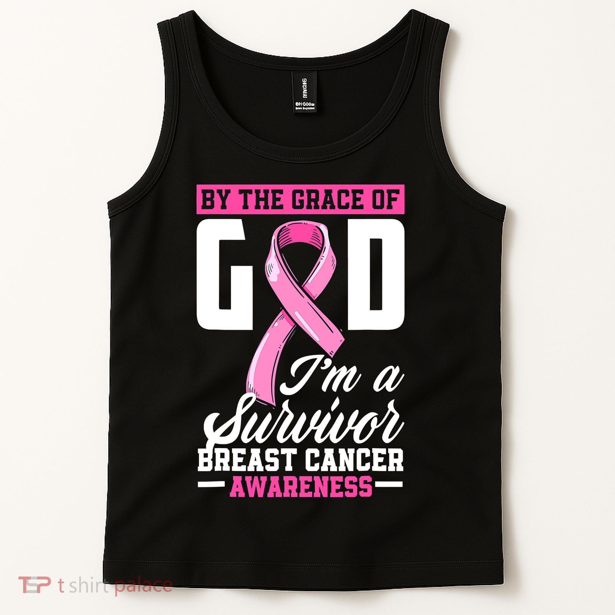 By The Grace God I'm A Survivor Breast Cancer Survivor Tank Top