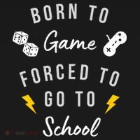 Born To Game Forced To Go To School Gamer Women's V-Neck T-Shirt thumb 4