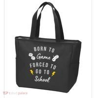 Born To Game Forced To Go To School Gamer Tote Bag thumb 3