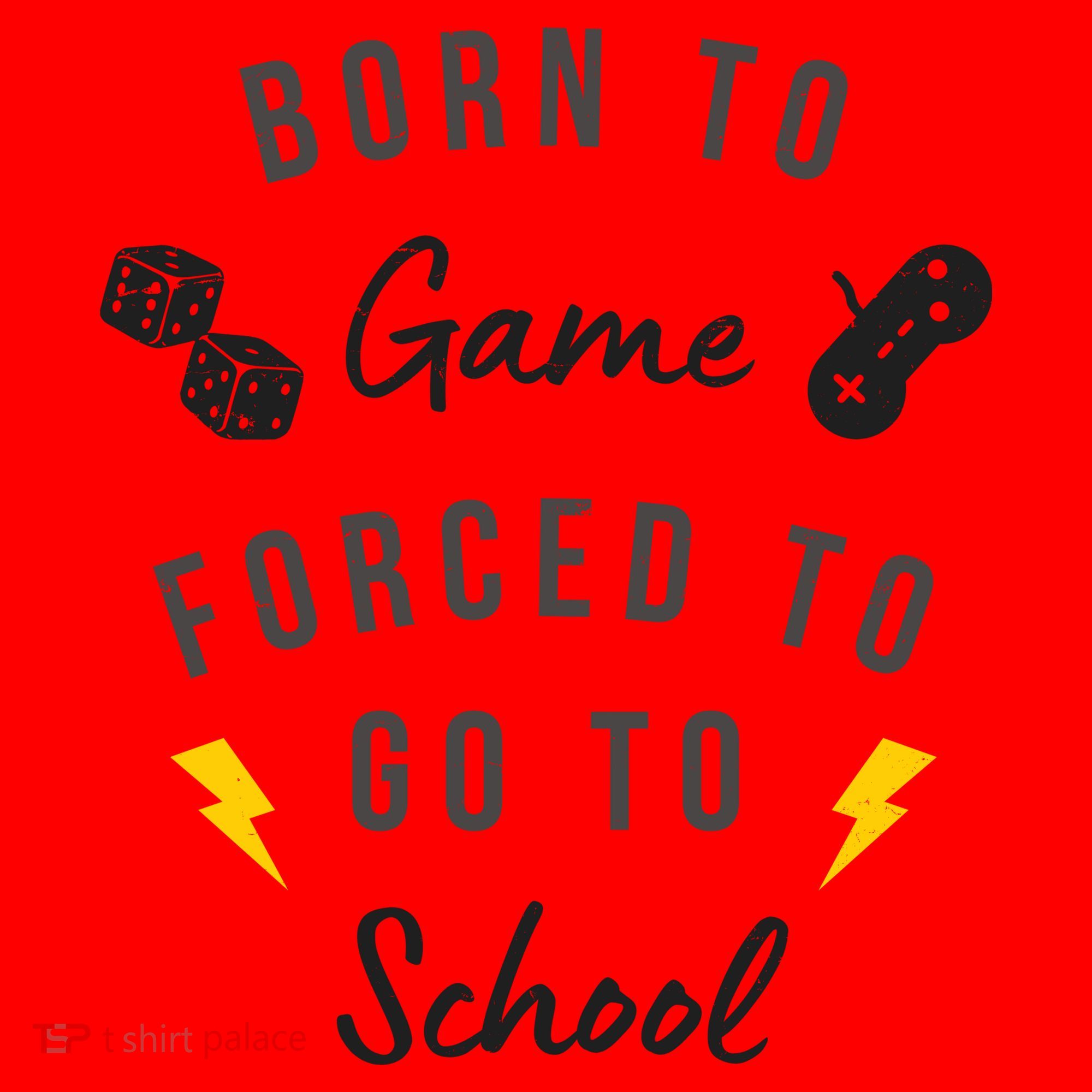 Born To Game Forced To Go To School Gamer Santa Hat