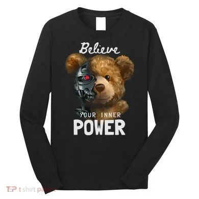 Bear Toy Half Robot Long Sleeve Shirt