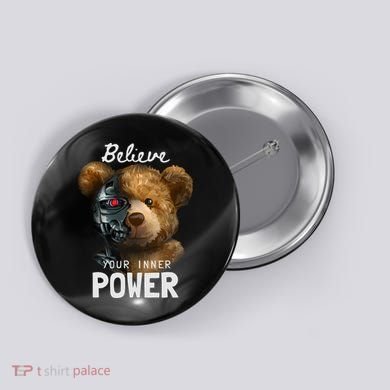 Bear Toy Half Robot Button