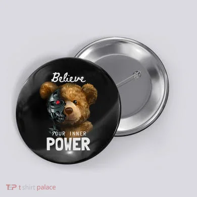 Bear Toy Half Robot Button