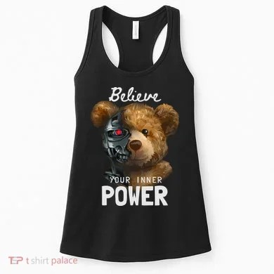 Bear Toy Half Robot Women's Tank Top