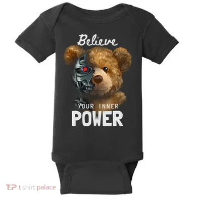 Bear Toy Half Robot Baby Bodysuit