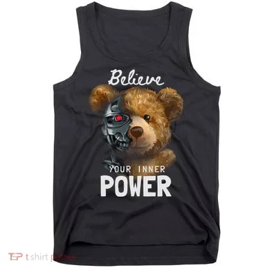 Bear Toy Half Robot Tank Top