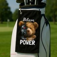 Bear Toy Half Robot Golf Towel thumb 2