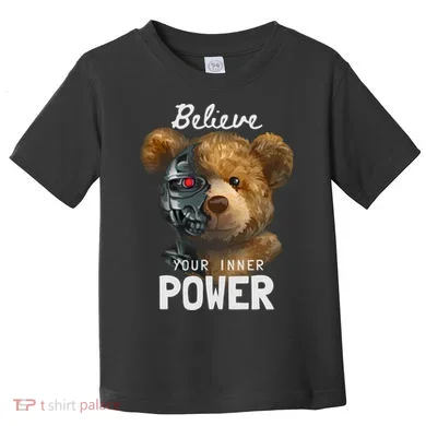 Bear Toy Half Robot Toddler T-Shirt