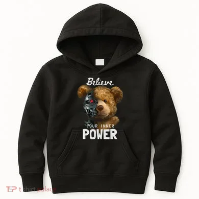 Bear Toy Half Robot Kids Hoodie