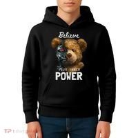 Bear Toy Half Robot Kids Hoodie thumb 4