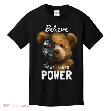 Bear Toy Half Robot Kids T-Shirt
