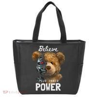 Bear Toy Half Robot Tote Bag thumb 0